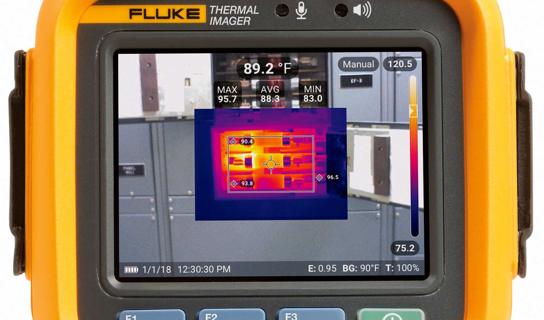 Новый тепловизор Fluke Ti300+ - пример термогравического изображения