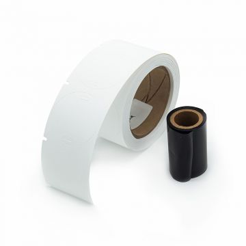 Комплект для маркировки кабеля: бирки в форме круга и риббон
